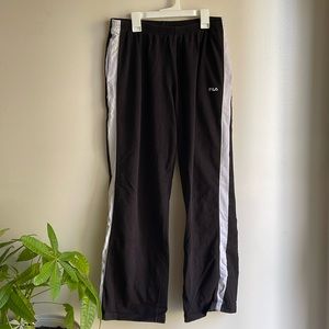 FILA Black and Gray Stretchy Athletic Straight Leg Sweatpants size XL